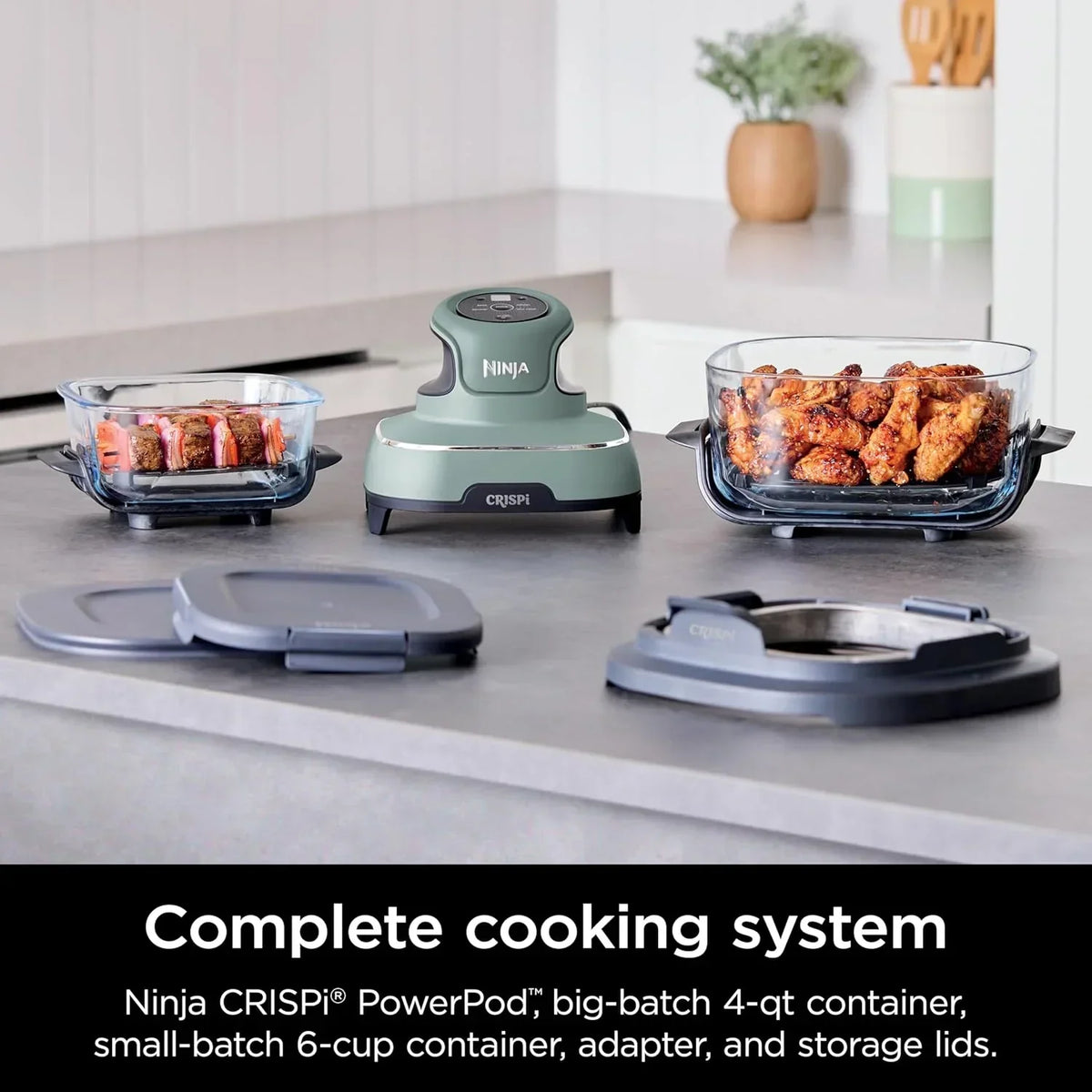 Ninja Crispi 4-in-1 Portable Glass Air Fryer Cooking System