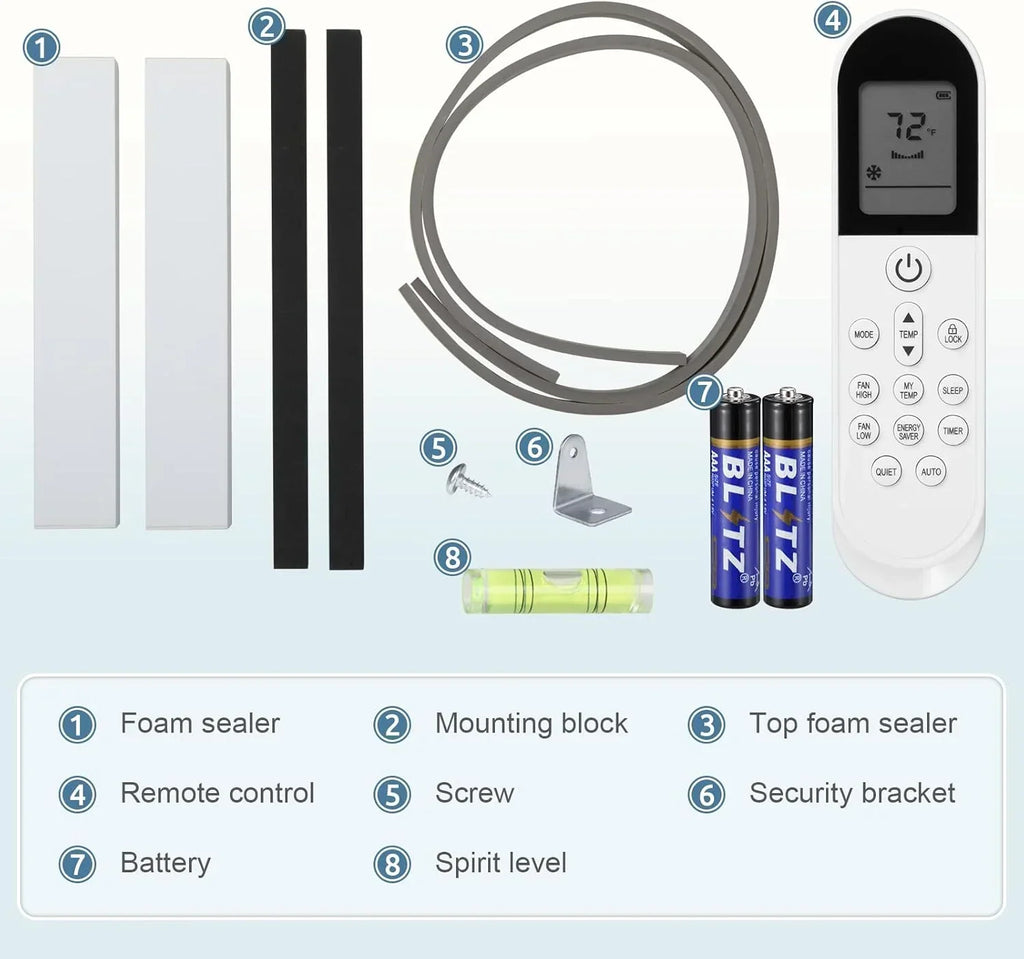 Antarctic Star 12,000 BTU U-Shaped Window Air Conditioner Unit Cools up to 550 Sq.Ft. with 6 Modes 24H Timer, Ultra Quiet Window AC Units