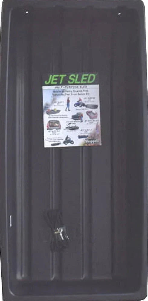 Eagle Claw Shappell Plastic Poly Jet Sled, Black, Extra Large, 30 x 66 In