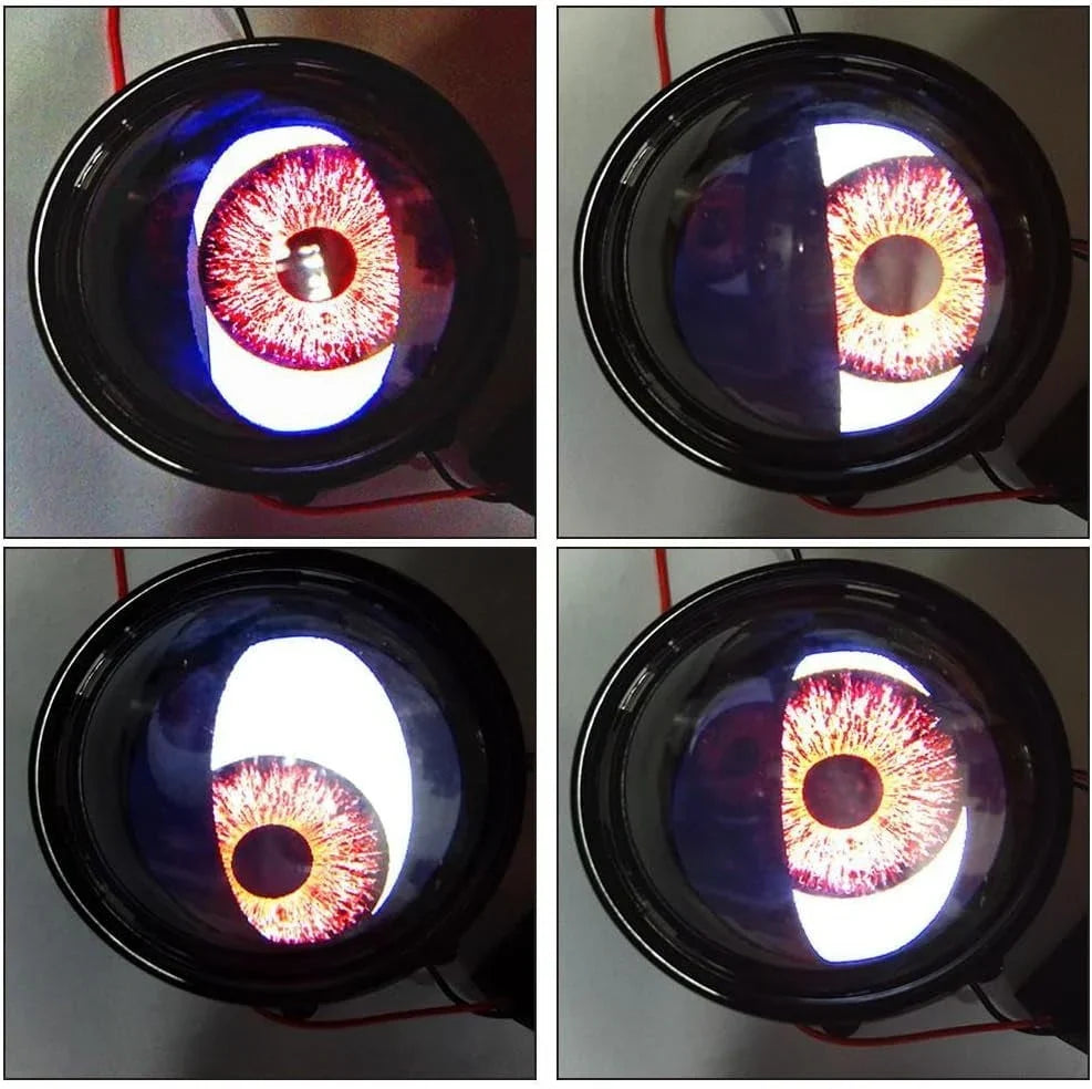 LED Demon Eyes Demon Eyes headlights, Dynamic Demon Eyes car headlights, adjustable eye pattern, mini projector lens light controlled by phone, suitable for any car