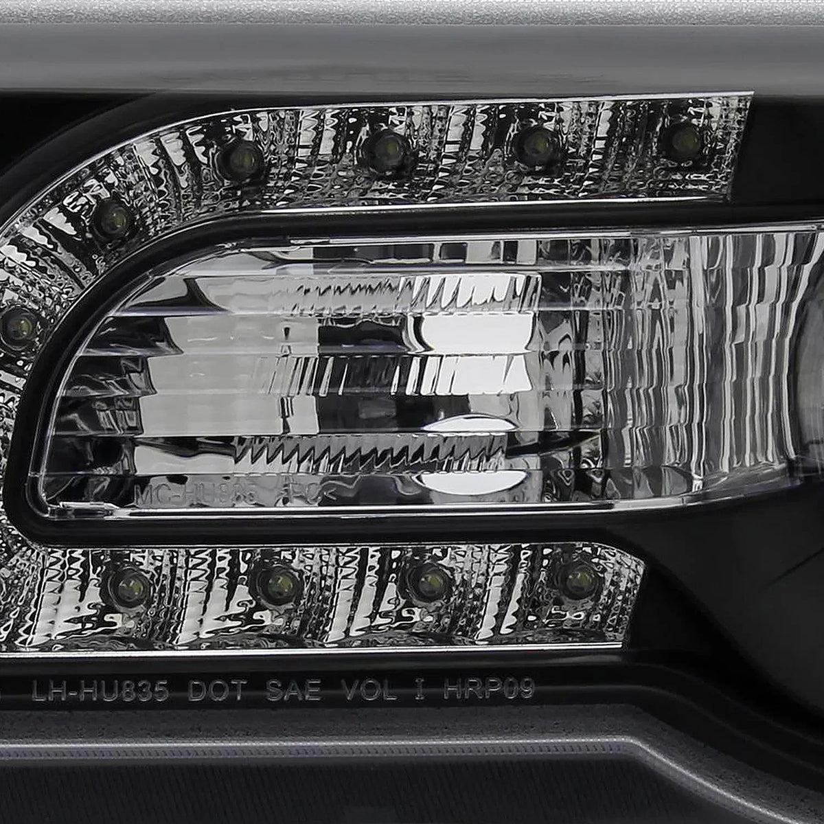 Spec-D Tuning Black LED Strip Projector Headlight Assembly Pair - 2005-2010 Chrysler 300C AWD HEMI SRT-8