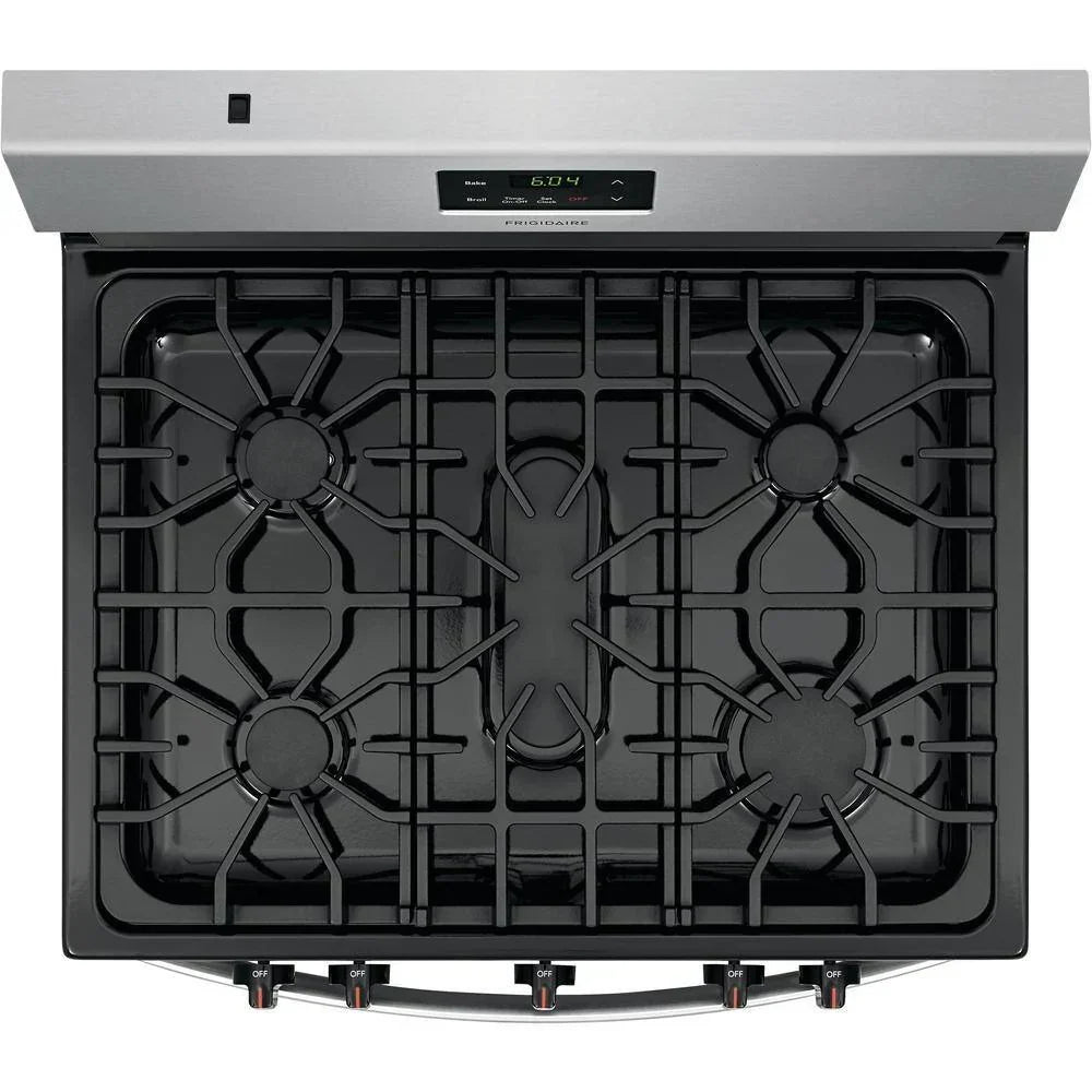 Frigidaire 30 inch (76 cm) wide freestanding 5-burner stainless steel gas hob FCRG3052AS