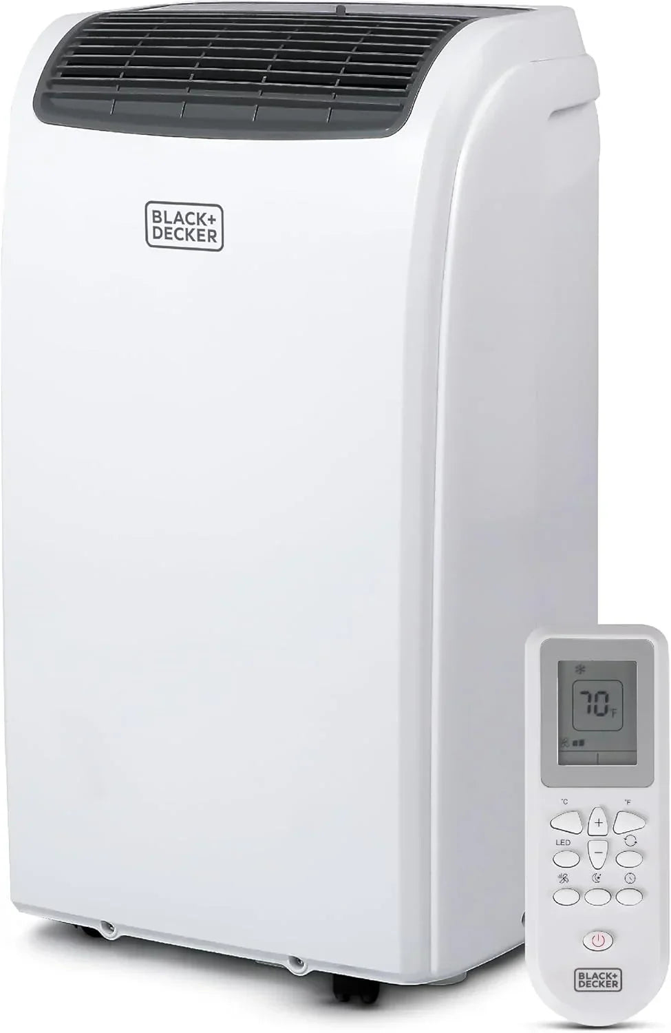 BLACK+DECKER 10,000 BTU Portable Air Conditioner for Rooms up to 450 Sq. Ft. with Remote – White