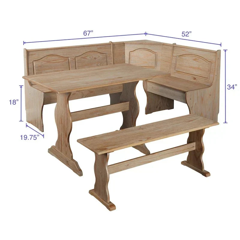 Simple Living Knox Nook 3-piece Dining Set