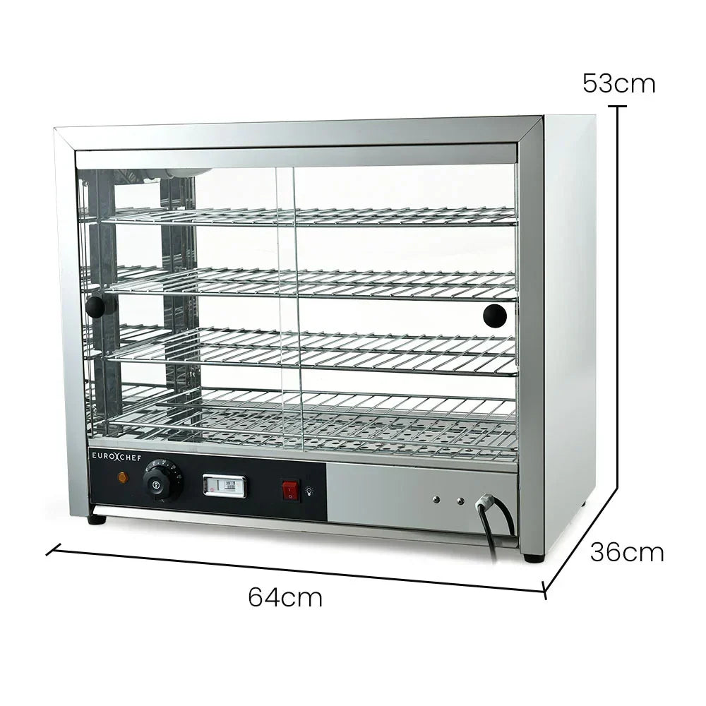 EUROCHEF Electric Food Warmer Display, 1000W, 4-Tier Stainless Steel