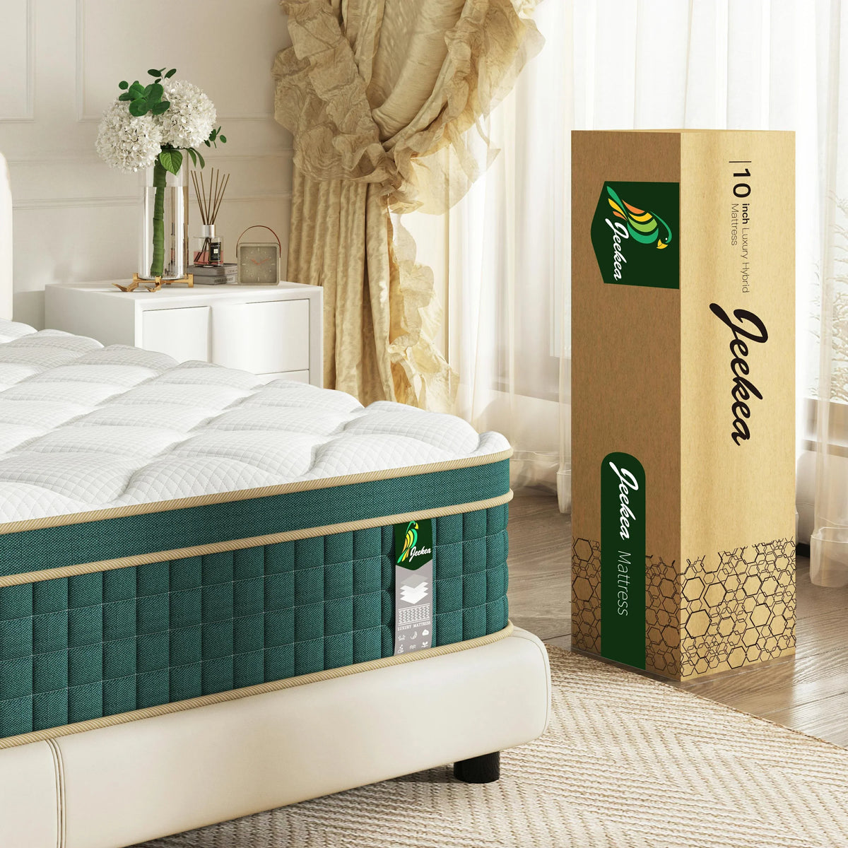 Full Size Mattress in a Box - 10 Inch Full Size Memory Foam Mattress - Hybrid Mattress Full for Back Pain Relief - Medium Firm Full Bed Mattress with Motion Isolation & Strong Edge Support