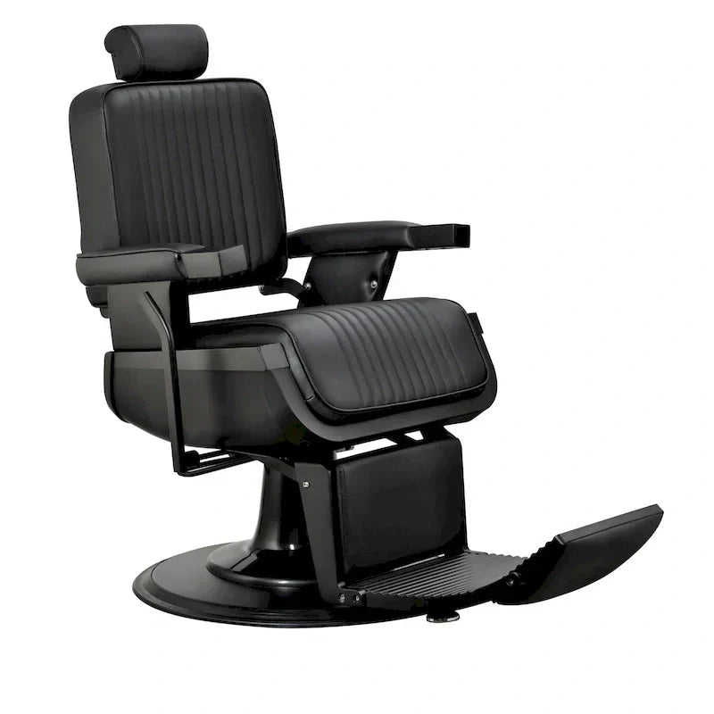 JAXSON Heavy Duty Barber Chair Reclining Hydraulic Barbershop Chair, Black Frame