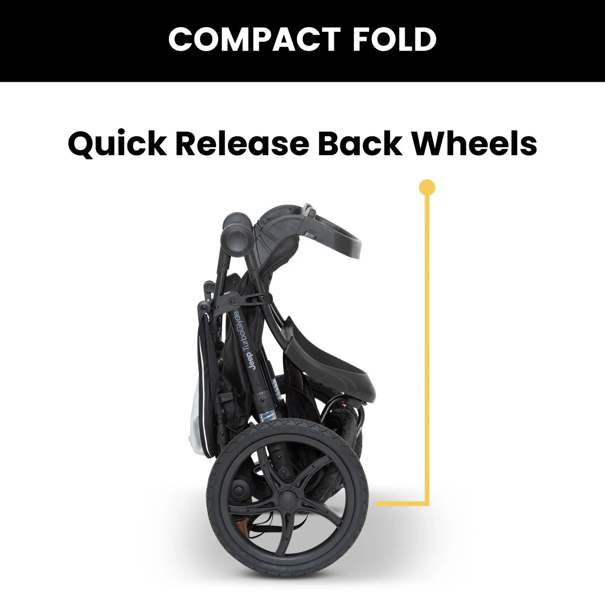 Jeep TurboGlyde Jogging Stroller by Delta Children, Black