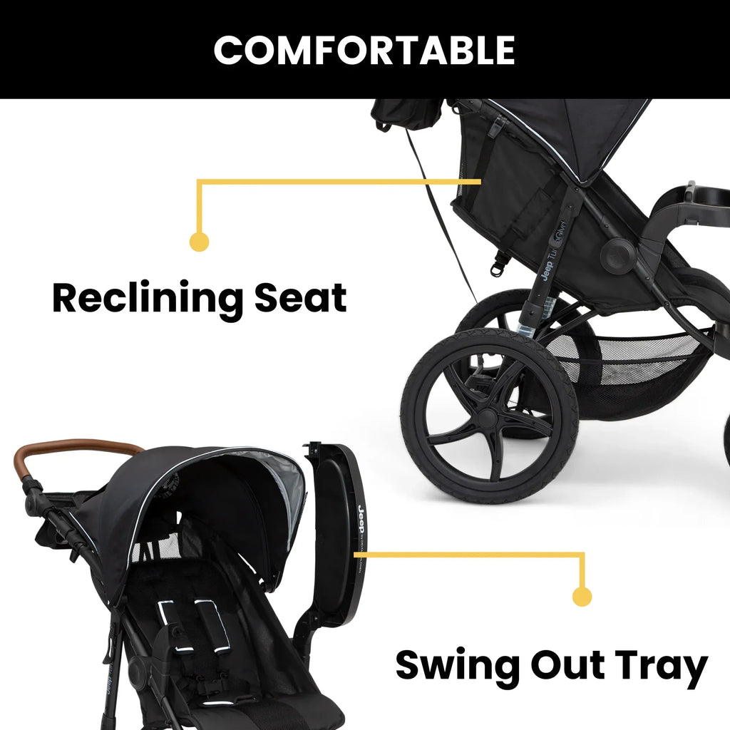 Jeep TurboGlyde Jogging Stroller by Delta Children, Black