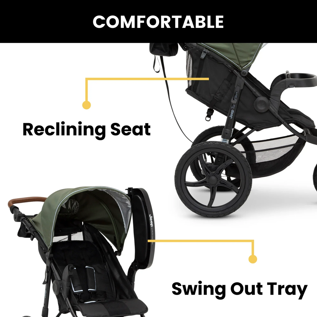 Jeep TurboGlyde Jogging Stroller by Delta Children, Black