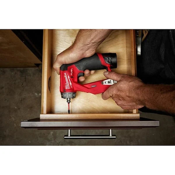 Milwaukee M12 FUEL 12V Lithium-Ion Brushless Cordless 4-in-1 3/8 in. Installation Drill Driver Kit With 4 Tool Heads