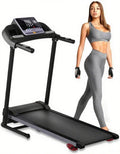 Folding Treadmill - Foldable Home Fitness Equipment with LCD for Walking & Running - Cardio Exercise Machine - Preset and Adjustable Programs - Bluetooth Connectivity