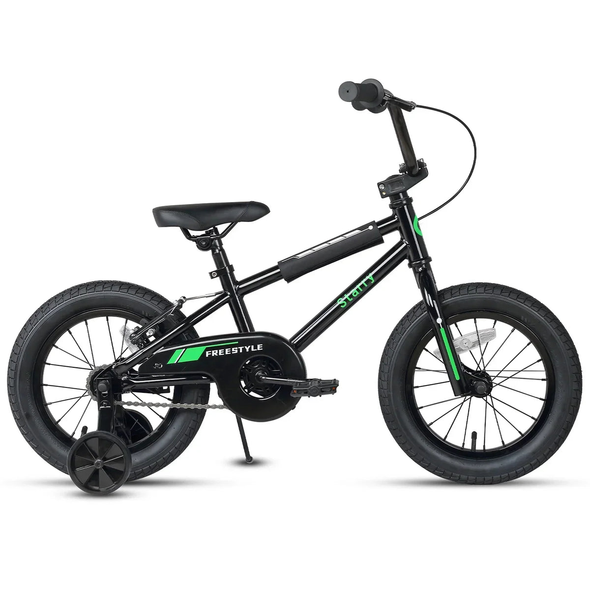Glerc 14 Inch Little Kids Bike BMX Style Bicycle with Training Wheels Coaster Brake for 3 4 5 Years Old Boys Girls, Blue