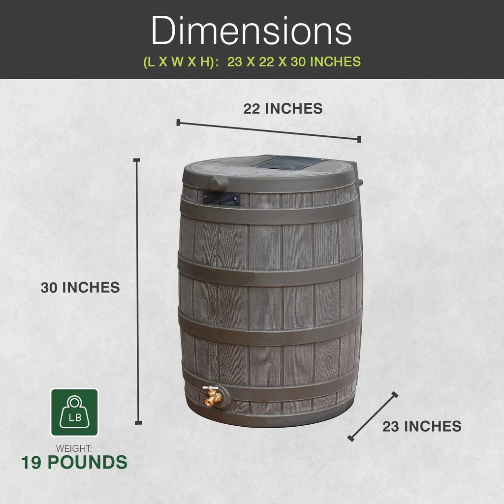 Good Ideas Rain Wizard Rain Storage Collection Rain Barrel 50-Gallon