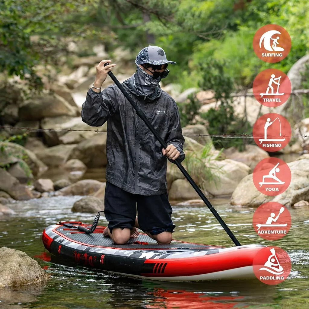FunWater Inflatable Stand Up Paddle Board, 11 ft x 32 in x 6 in - SUP Paddle Accessories