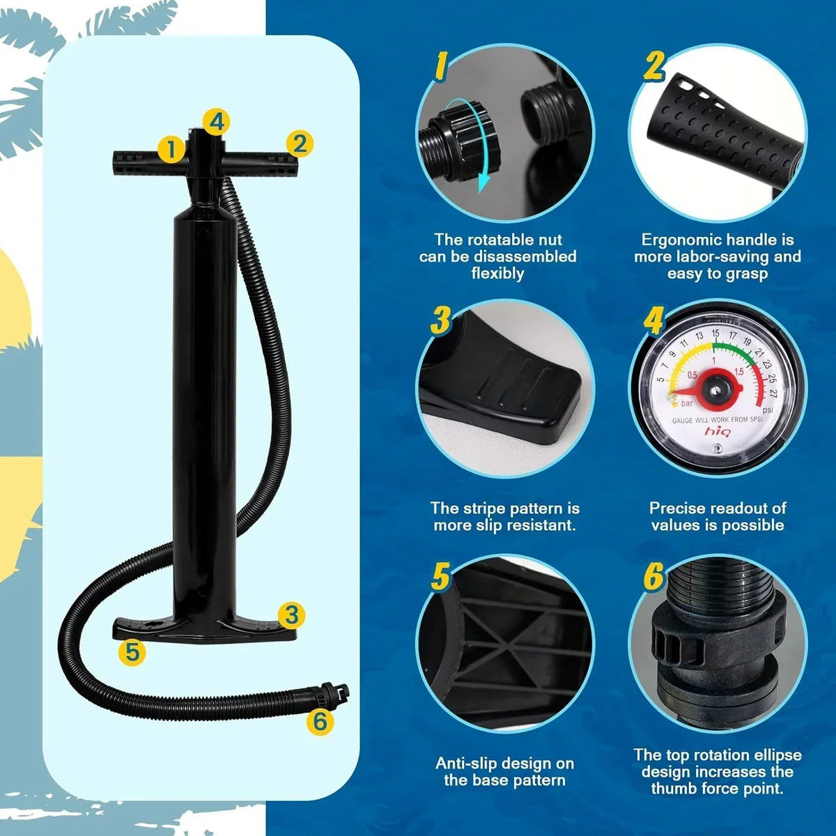 FunWater Inflatable Stand Up Paddle Board, 11 ft x 32 in x 6 in - SUP Paddle Accessories