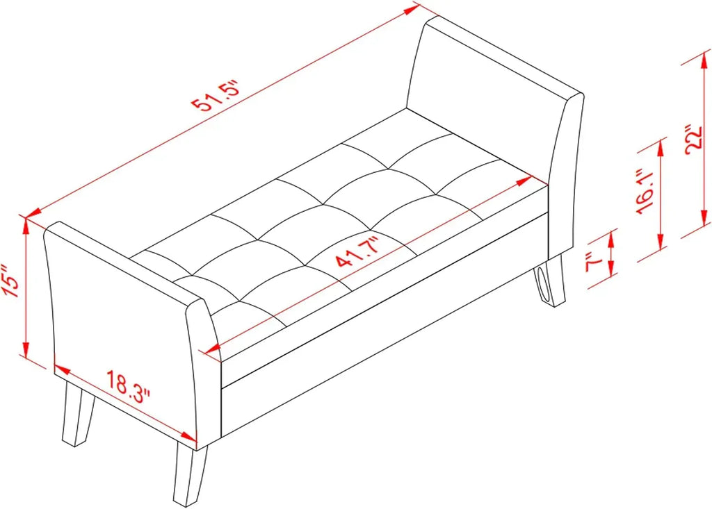 Furniliving Modern Storage Ottoman Bench, Sherpa Ottoman End of Bed Bench with Solid Wood Legs Upholstered Ottoman Benches with Storage Indoor Bench for Living Room with Rolled Arm, Entryway, White
