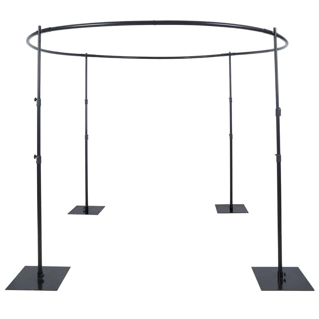 Efavormart 10ft | 4 Post Gold Metal DIY Photography Backdrop Stand, Wedding Arch Canopy Tent