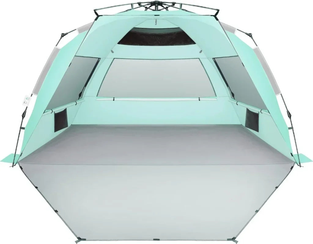 Large Pop Up Beach Tent Sun Shelter for 5-6 Person Portable Sun Shade Instant Tent