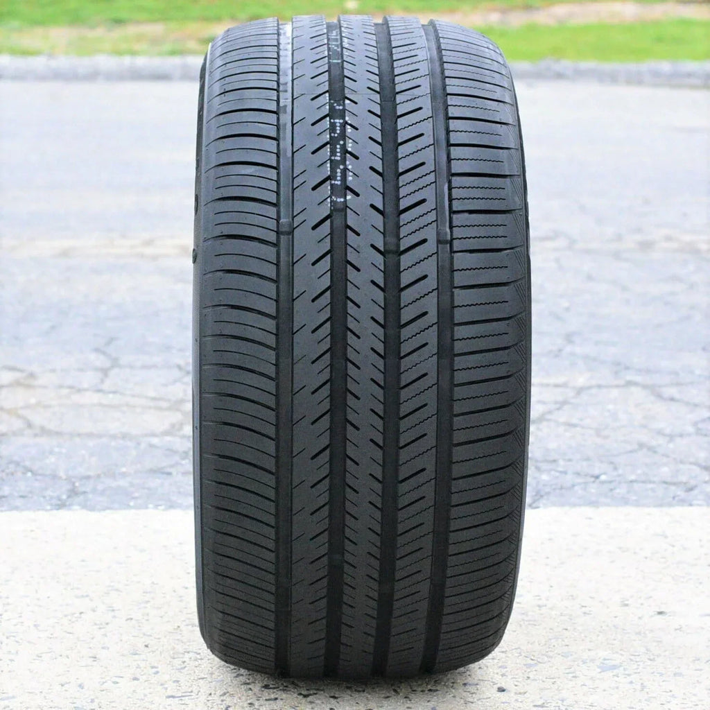 A set of 4 (4)265/35R20 99Y XL high-performance full-season tires for: 2015-23 Ford Mustang EcoBoost Premium, 2012-13 Audi A7 Quattro Base