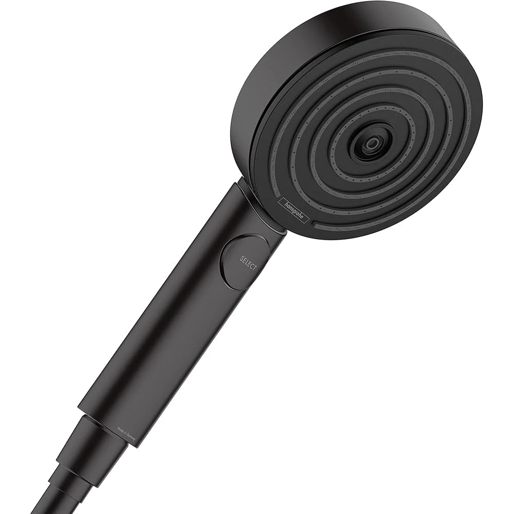 Modern Handheld Shower Head, 4-Inch, 3-Spray, Matte Black